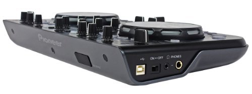 Pioneer DDJ-WeGO2-K Black Compact DJ Controller for PC and iOS Devices With Easy Grip Handle and iPad Stand - Virtual DJ Software Included