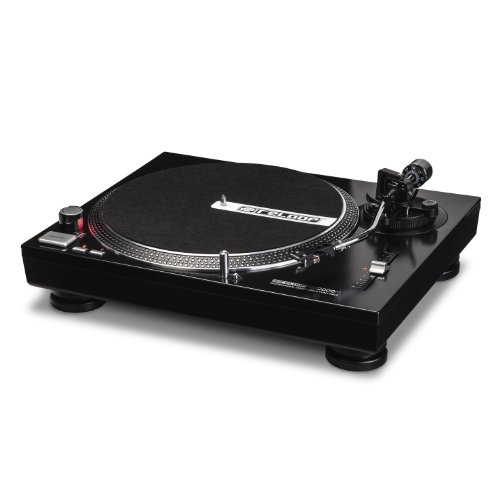 Reloop RP-2000-M DJ Turntable with Quartz Driven Direct Drive, Metallic Black
