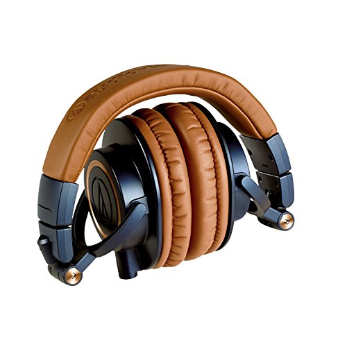 Audio-Technica ATH-M50XBL Professional Monitor Headphones - Blue (New 2014 Model) + Slappa Full Sized HardBody PRO Headphone Case (SL-HP-07)