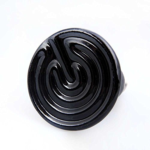 Vktech® Black Ceramic 85mm Flat Bottom Heat Lamp Bulb (150W)