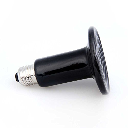 Vktech® Black Ceramic 85mm Flat Bottom Heat Lamp Bulb (150W)