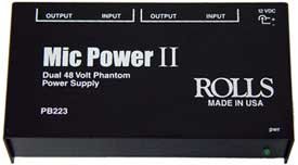 rolls PB223 2 Ch Phantom Power Adapter