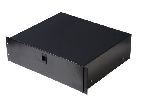 Gator Cases Fully Enclosed Rack Drawer (Black, 3 Units, 14-inch deep)