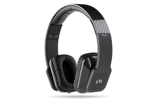 VM Audio Elux On Ear DJ Stereo MP3 iPhone Bass Headphones - Carbon Fiber/Black