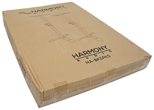 Harmony Audio HA-BKSPKS Home Audio - Studio Monitor Adjustable Height Bookshelf Speaker Stand Pair