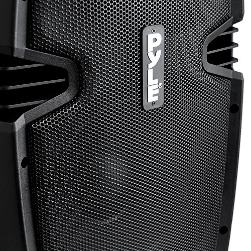 Powered Active PA Loudspeaker Bluetooth System - 10 Inch Bass Subwoofer Monitor Speaker and Built-in USB for MP3 Amplifier, DJ Party Portable Sound Equipment Stereo Amp Sub for Concert Audio or Band Music- Pyle PPHP1037UB