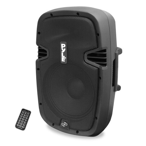 Powered Active PA Loudspeaker Bluetooth System - 10 Inch Bass Subwoofer Monitor Speaker and Built-in USB for MP3 Amplifier, DJ Party Portable Sound Equipment Stereo Amp Sub for Concert Audio or Band Music- Pyle PPHP1037UB