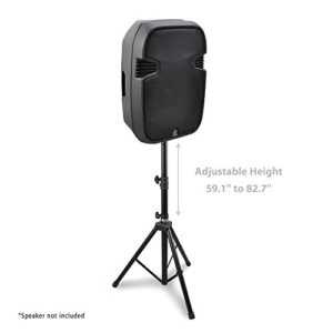 Universal Speaker Stand Mount Holder - Heavy Duty Rubber Capped Tripod w/ Adjustable Height from 59.1" to 82.7" Locking Safety PIN & 35mm Compatible Insert On-Stage or In-Studio Use - Pyle PSTND1 Universal Speaker Stand Mount Holder - Heavy Duty Rubber Capped Tripod w/ Adjustable Height from 59.1" to 82.7" Locking Safety PIN & 35mm Compatible Insert On-Stage or In-Studio Use - Pyle PSTND1